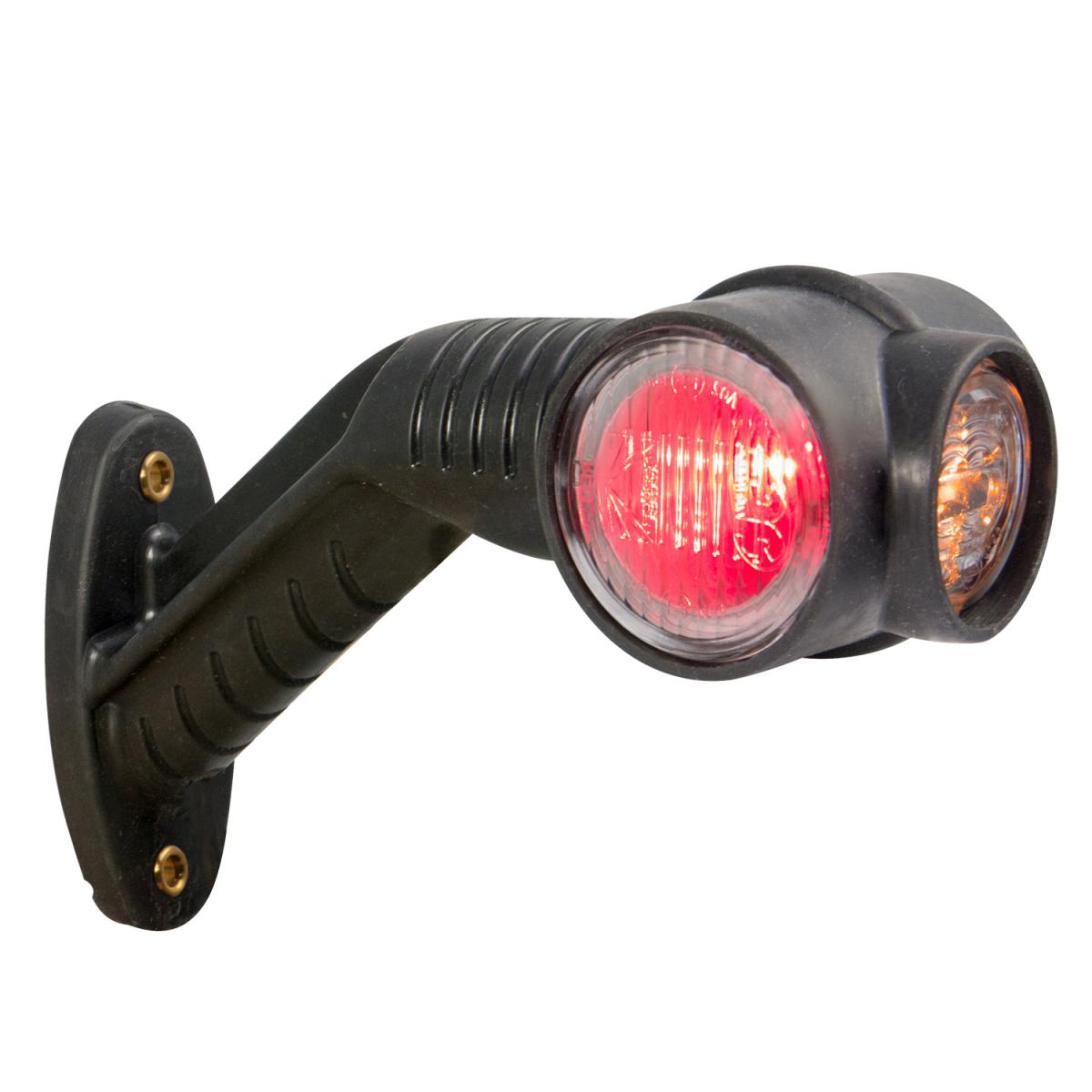 Umrissleuchte Superpoint III rechts, Kabel 500 mm, ASS2 173x104mm, Lochabstand 78.4mm, rot/weiss/orange, ASS2 2-pol grün 500mm 