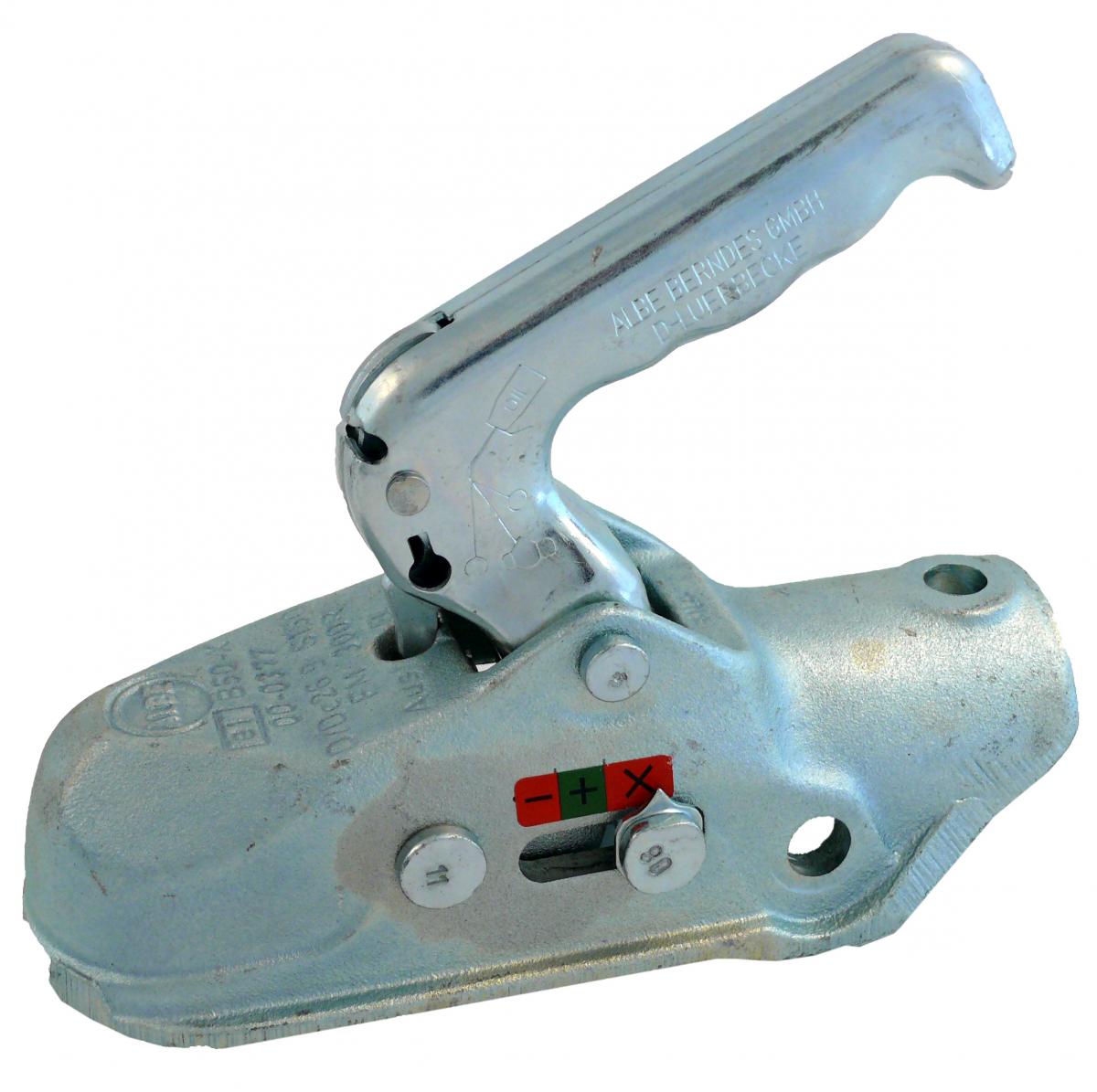 ALBE Kugelkuppl. EM 350 R 3500/200 kg, Zugrohr Ø 60 mm Bohrung: vertikal Ø 12.5, horizontal Ø 14.5 