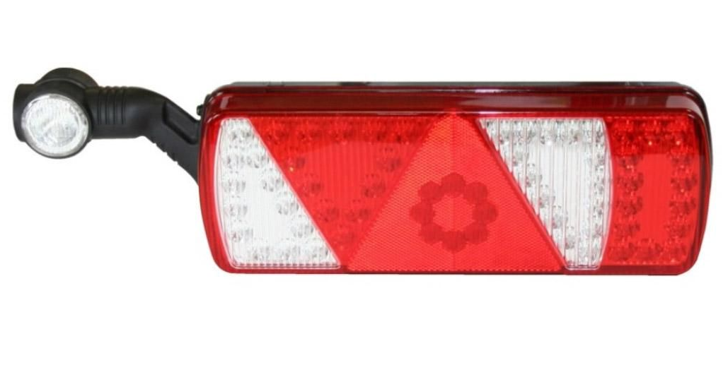 Aspöck Heckleuchte EcoLED links, 24V 7pol. ASS+2x2-pol., LCG, URL, 350x130x71, RFL, NSL, SML VerglNr: 40.290.311