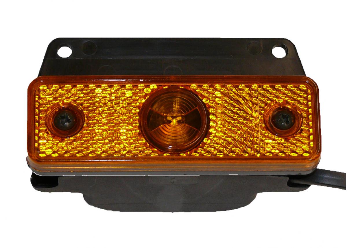 Aspöck Flatpoint I, Seitenmarkierungsleuchte, LED 72x96x31, Anbauwinkel gerade, 0.25m DC-Kabel VerglNr: 014000482
