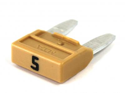 Mini-Flachsicherung 5,0 A hellbraun - VPE á 50 Stück 