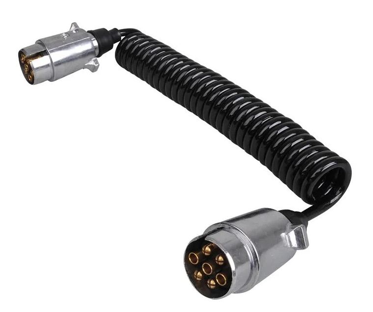 Spiralkabel, 3500 mm, mit 2x Stecker 7-polig Metall, VerglNr: 405651001