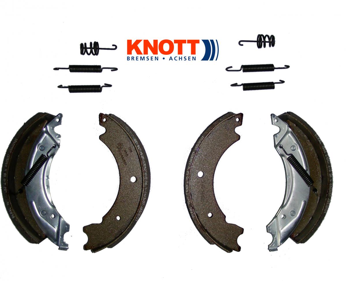 KNOTT Bremsbackenset Bremse 250 x 40  mm, neutral, weichere Belagsqualität, VerglNr: 402677.002, 4SBA839-4K