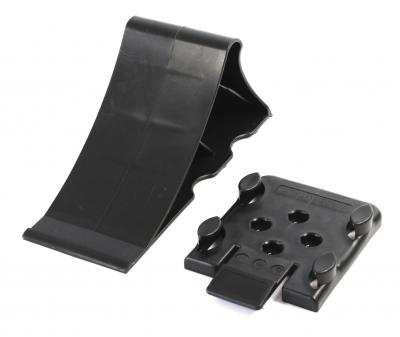 PKW-Unterlegkeil kpl mit Halter Kunststoff, schwarz VerglNr: Radkeil Keil