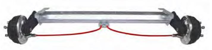 ALKO Euro Compakt Achse 1350 kg, A: 1300 mm, C: 1760 mm,  5x112 VerglNr: 20001051
