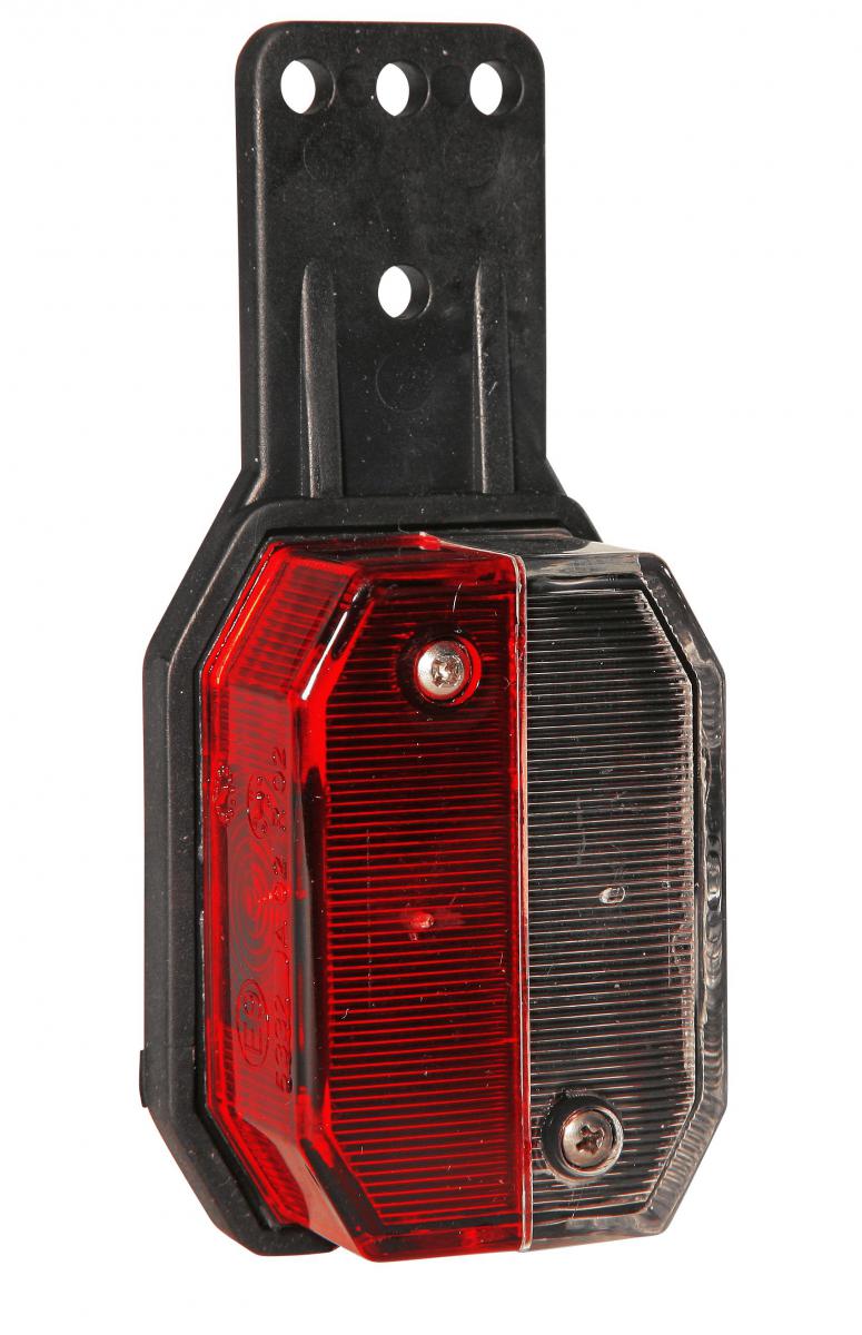 Aspöck Flexipoint I Umrissleuchte rot/weiss konventionell links, 65x44x28, DC-Kabel 0.5m mit Gummihalter, VerglNr: 31-6569-717