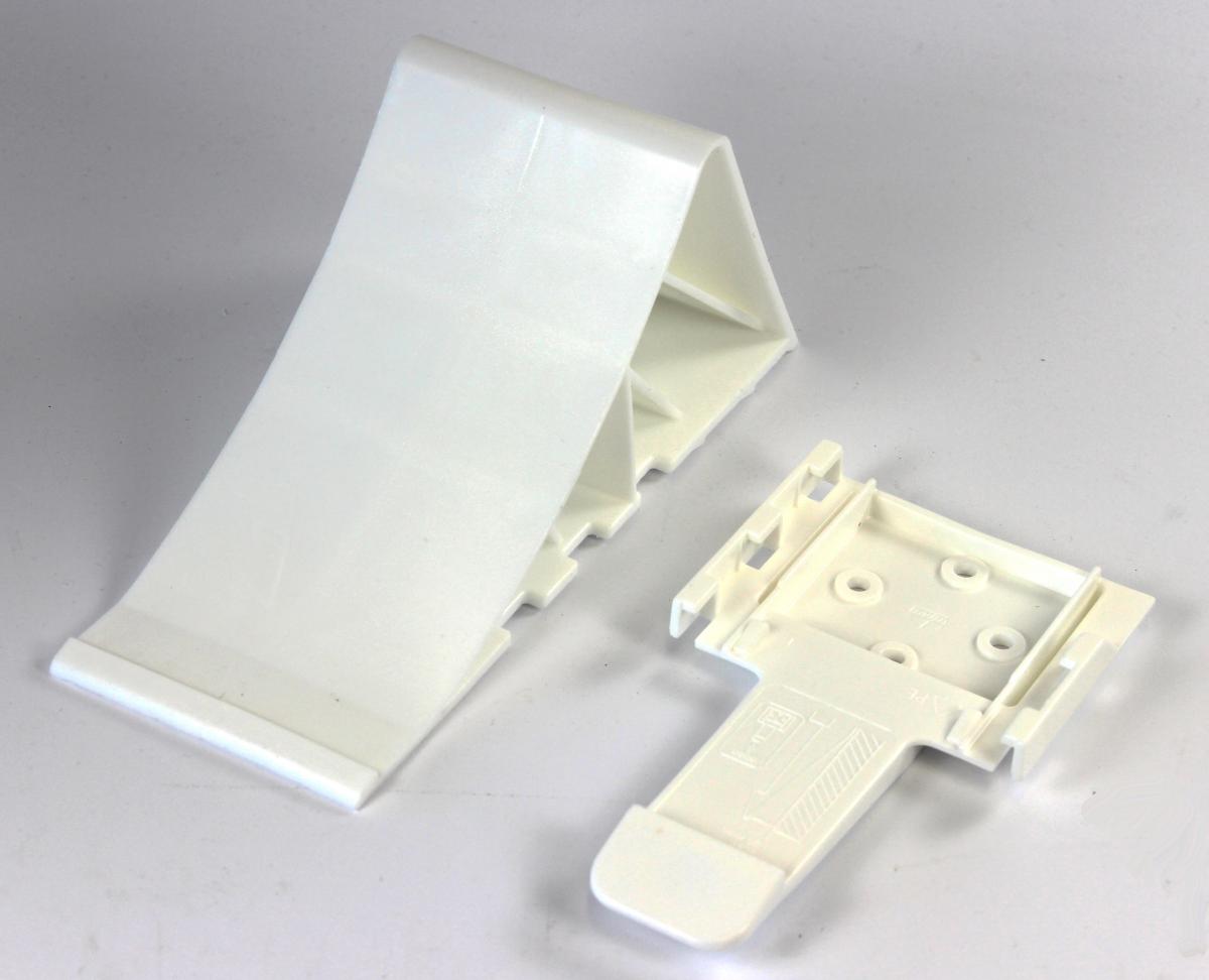 PKW-Unterlegkeil kpl mit Halter Kunststoff, weiß VerglNr: Radkeil Keil,