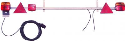 Stangenleuchte 1400-2100 mm 10 mtr. Kabel, 12 V, 7-pol. mit Nebelschlussleuchte