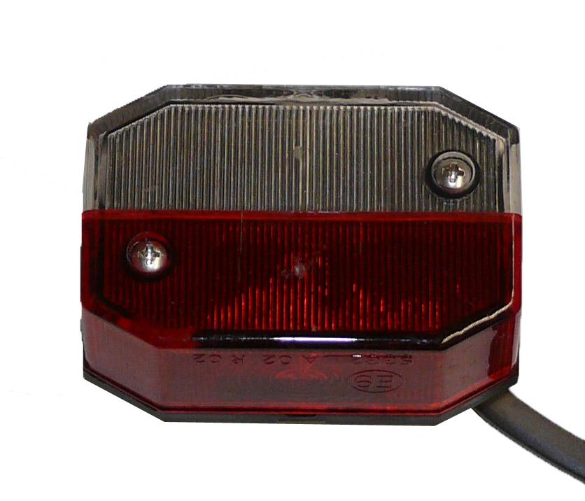 Aspöck Flexipoint I Umrissleuchte rot/weiss konventionell, 0.5m DC Kabel, 65x44x28 VerglNr: 31-6509-047