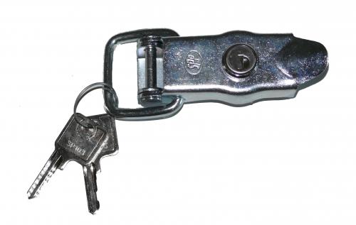 Schloss mit Spannöse, Zylinderschloss mit 2 Schlüssel, 101 x 31 mm VerglNr: 008000197