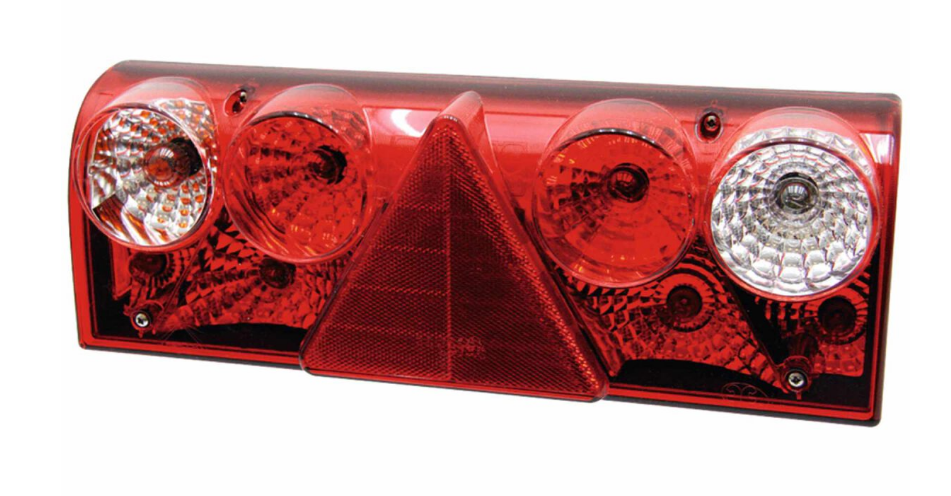 Aspöck Heckleuchte Europoint II links, 7 pol. ASS 2, Dreieck, KZL unten, 24V