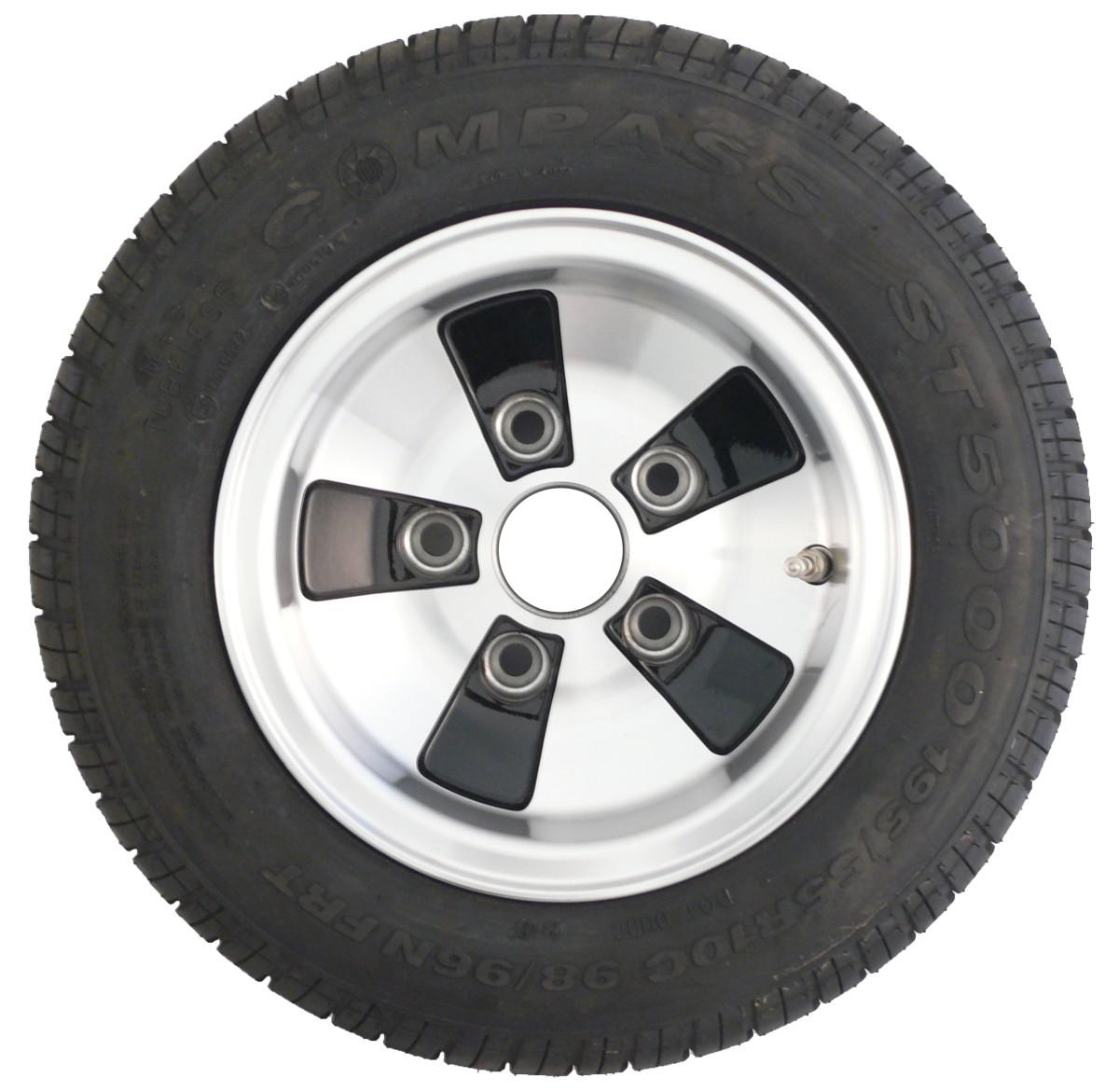 Alu-Komplett-Rad bis 100 km/h Reifen 195/55 R 10 C 