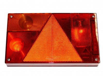 Aspöck Multipoint I Mehrfunktionsleuchte links 240x140x52, KZL seitlich + NSL, 5 pol Bajonettanschluss VerglNr: 014000303