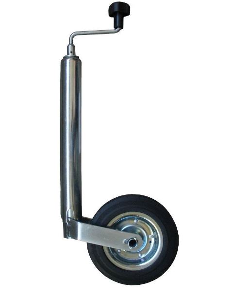 Winterhoff Stützrad Vollgummi Stahlfelge 200 x 50 Rohr Ø 48 mm, Rohrlänge: 370 mm, Stützlast: 150 kg VerglNr: 1860905