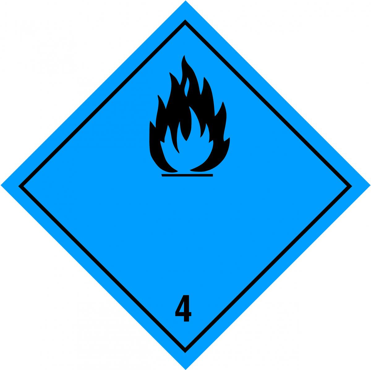 Gefahrzettel Klasse 4.3 Magnetfolie 300 x 300 mm 