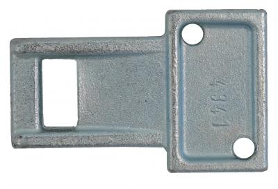 Kofferdeckelscharnierplatte verzinkt (Scharnierteil), 77 x 53 mm,  Ø 6 mm VerglNr: 008000214