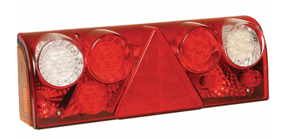 Aspöck Heckleuchte Europoint II links, 7-pol. ASS und 4x2-pol , Teil-LED, 24V