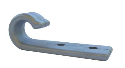 Planenhaken, Kunststoff grau l 66 mm, b 20 mm