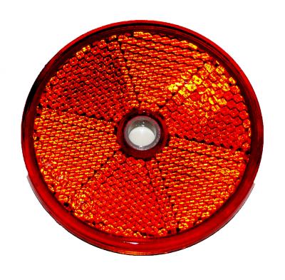 Aspöck Rückstrahler, Ø60mm rund rot, gebohrt+klebend VerglNr: 014000415