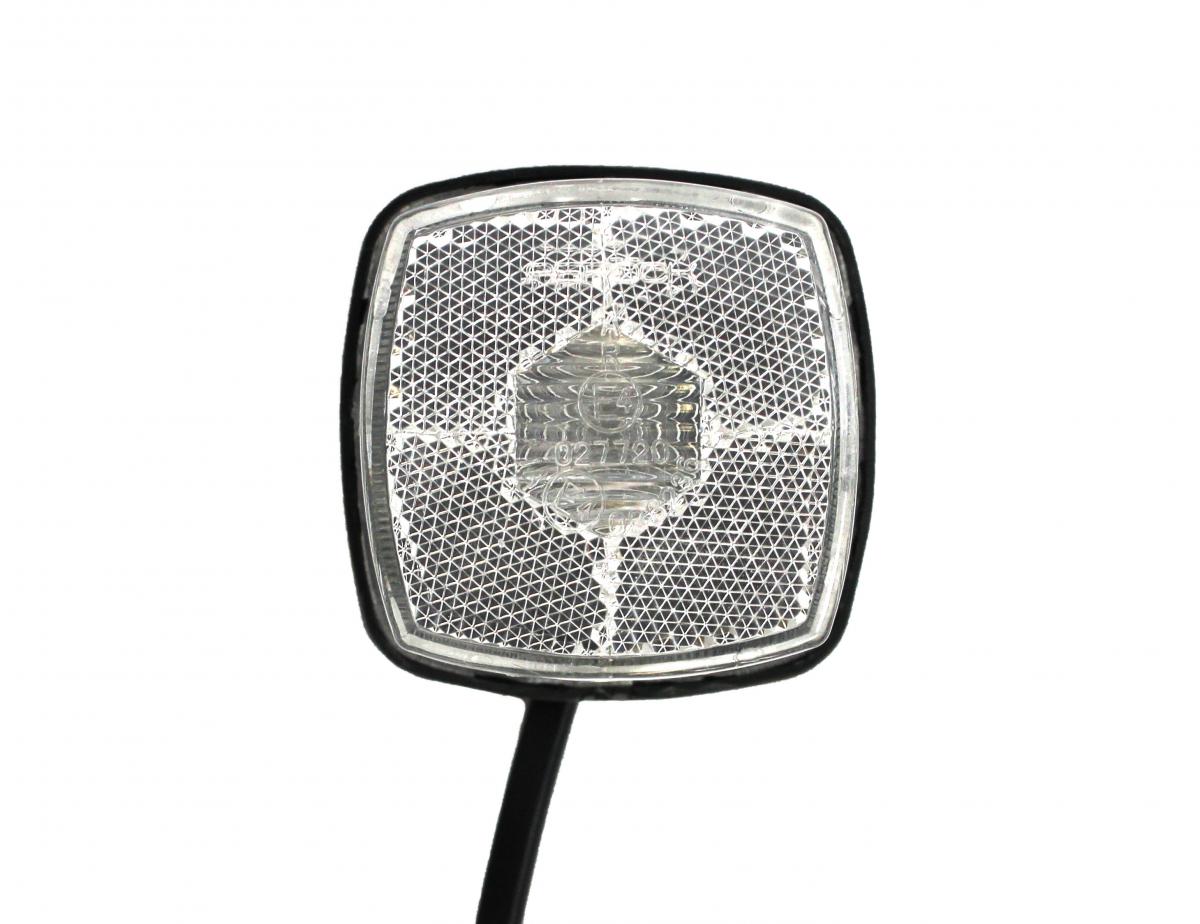 Aspöck Squarepoint Positionsleuchte weiss mit Rückstrahler konventionell, 1.5m DC Kabel VerglNr: 31-5209-017