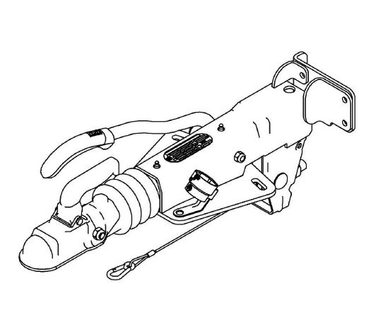 BPW V Auflaufeinrichtung ZAF 2.0-3, 1250 - 2000 kg, mit Stützradkonsole VerglNr: 48.36.581.096, 4836581096