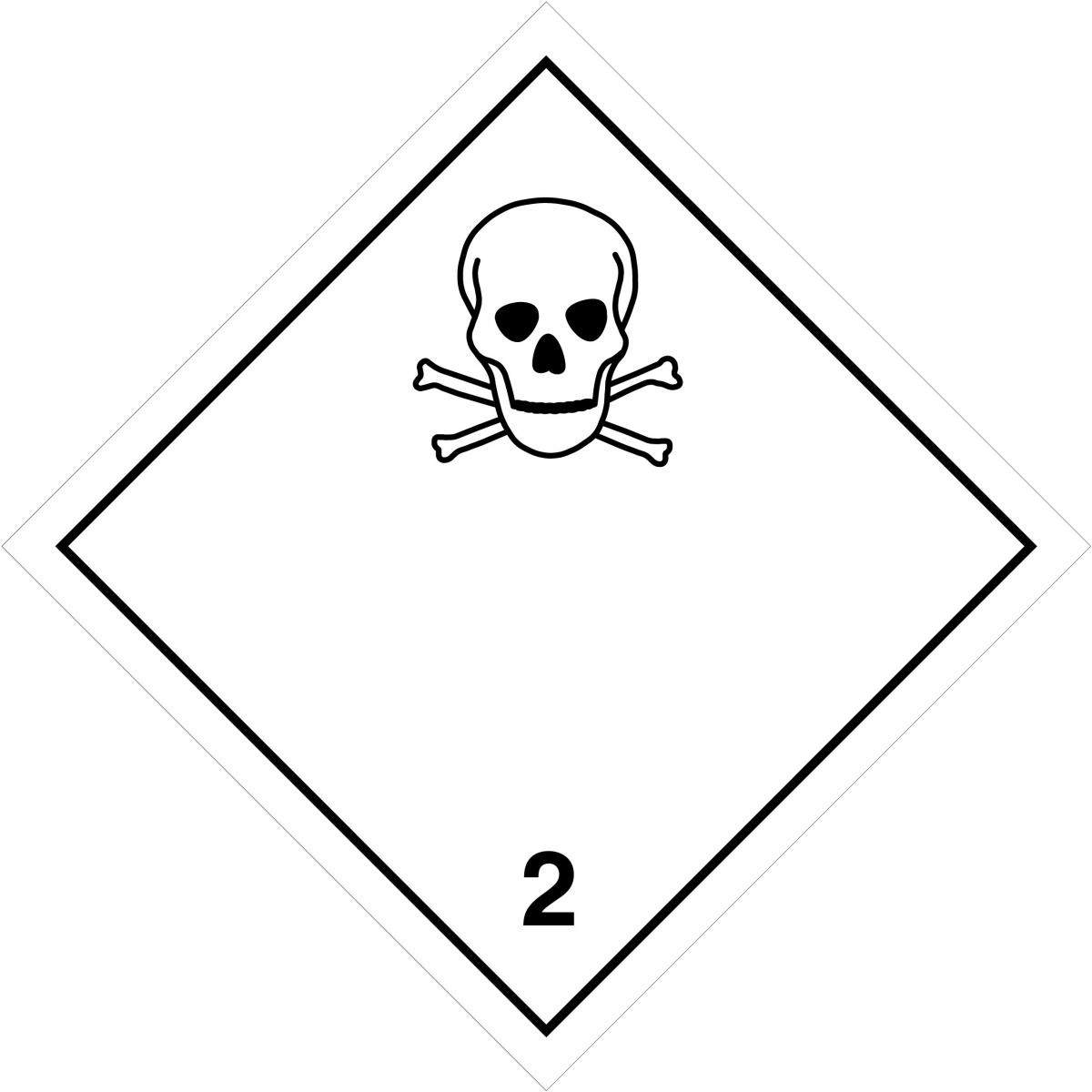 Gefahrzettel Klasse 2.3 Klebefolie 300 x 300 mm 
