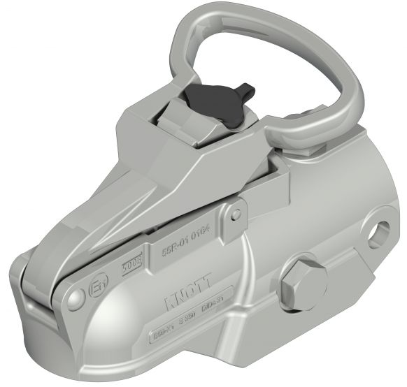 Knott Kugelkupplung Avonride und Ifor Williams, 3500 kg, Guss Ø 60 mm, KFG 35, Bohrung: horizontal Ø 14.5, inkl. Schraubmaterial, VerglNr: 575004, 4250269225027
