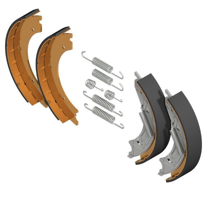 KNOTT Bremsbackenset Bremse 250 x 40  mm, neutral, weichere Belagsqualität, VerglNr: 402677.002, 4SBA839-4K