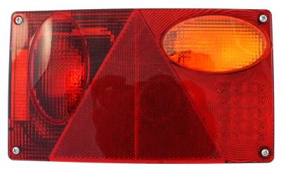 Aspöck Multipoint LED Schlussleuchte rechts 235x135x55, 5 pol Bajonettanschluss VerglNr: 24-5800-007