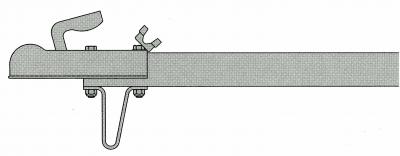 Zugrohr 2500 mm, gerade m. Kupplung u. Klemmbock Ø70mm 