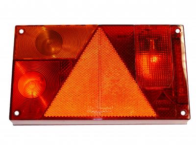 Aspöck Multipoint I Lichtscheibe links 240x140x52, mit Kennzeichenleuchte + Nebelschlussleuchte VerglNr: 014000305, 18-8450-007