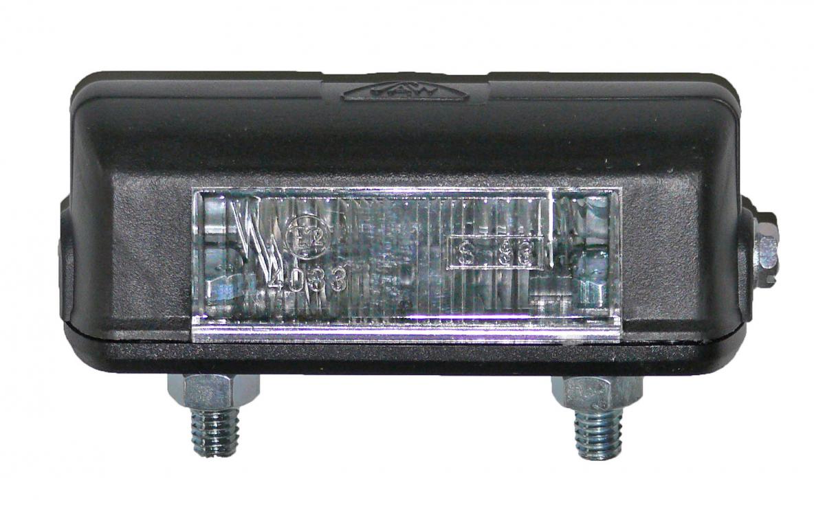 Kennzeichenleuchte 82,7 x 31,6mm Radex, 2x M6 Lochabstand 45 mm VerglNr: 014000329