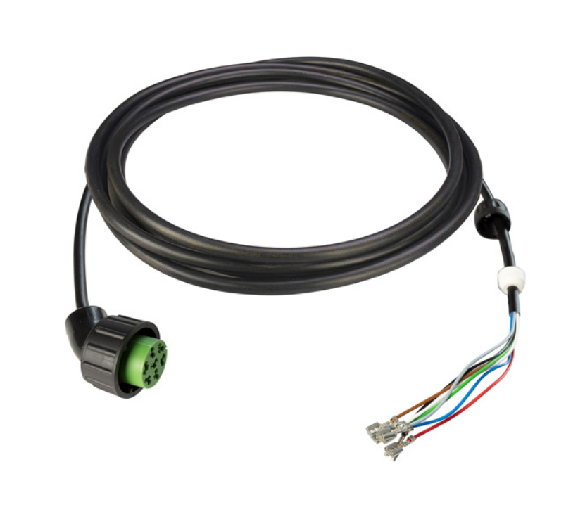 Aspöck Zuleitung 7 polig ASS Buchse, rechts, 3.5m, grün, open end