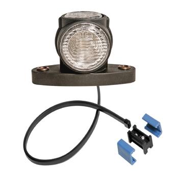 Aspöck Superpoint III Umrissleuchte LED links/rechts, 1.0 m DC-Kabel, 12V 64x99, Lochabstand 77mm, rot/weiss/orange  VerglNr: 014000490