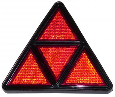 Dreieckrückstrahler  RD 8 Gummifassung, 2xSchrauben 175x152x15 VerglNr: 014000413