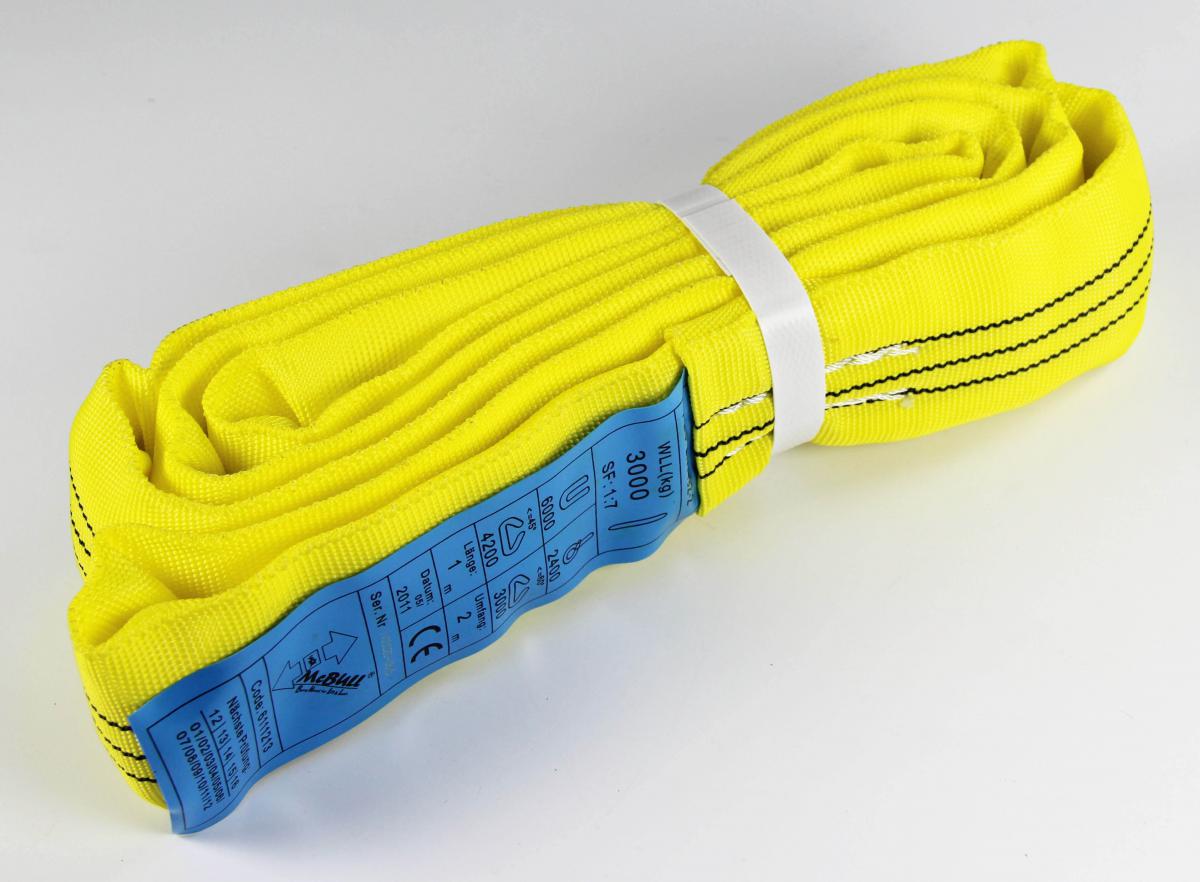 Rundschlinge gelb 3 to, Umfangslänge 3 m VerglNr: 013000533