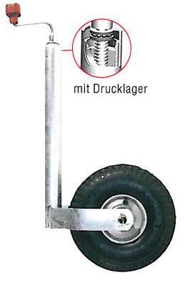 ALKO Stützrad 260x85 Rohr Ø 48 mm, Rohrlänge: 450 mm, Stützlast: 250 kg, mit Stahlfelge VerglNr: 1222438