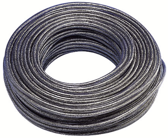 Planenseil, Kunststoff silber l 100 m, d 6 mm