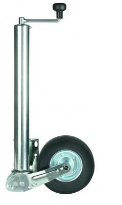 ALKO Stützrad vollautomatisch Vollgummi, Stahlfelge 225 x 70 Rohr Ø 60 mm, Rohrlänge: 570 mm, Stützlast: 400 kg