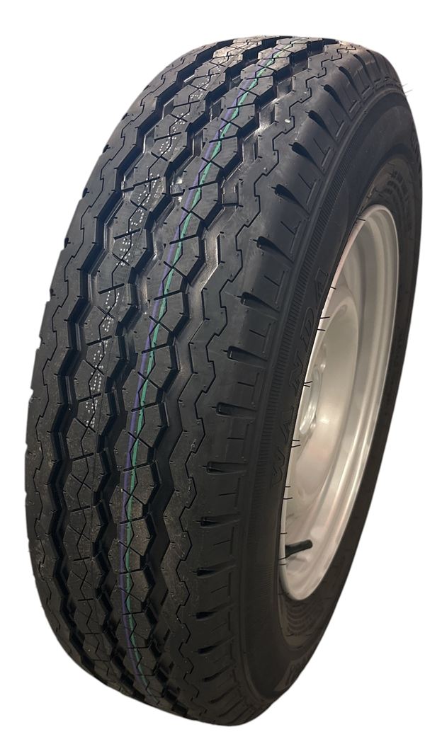 Komplett-Rad bis 100 km/h, Reifen 185 R14 C, Wandatyre WR082, 8PR, 104N, 5.5x14, 5/67/112, ET 30