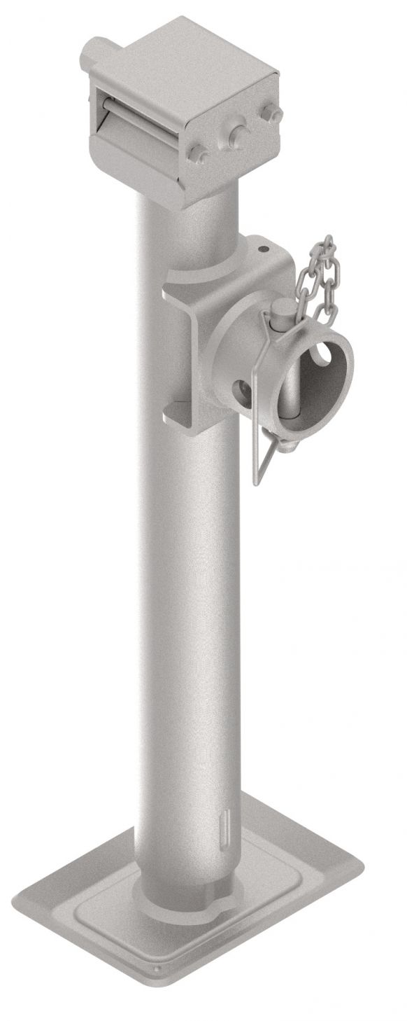 Stützfuss klappbar 1300 kg, Sechskant 19 x 30 mm, Durchmesser 57 mm, Hub: 250 mm, A: 430 mm, B: 280  mm, D: 19 mm, VerglNr: 130284, 402614.001, 402614001