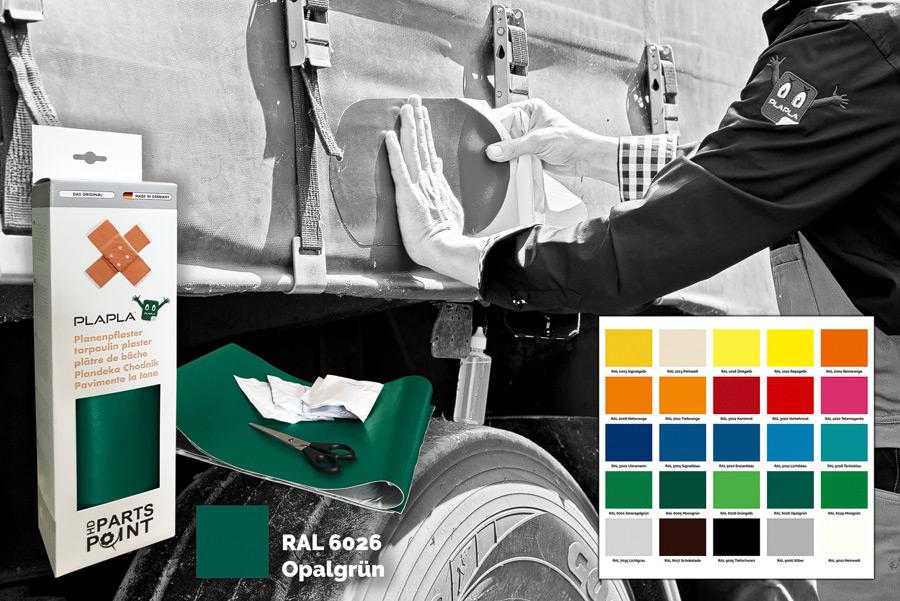 Planenpflaster grün RAL 6026 selbstklebend 0,20 x 0,30 m 