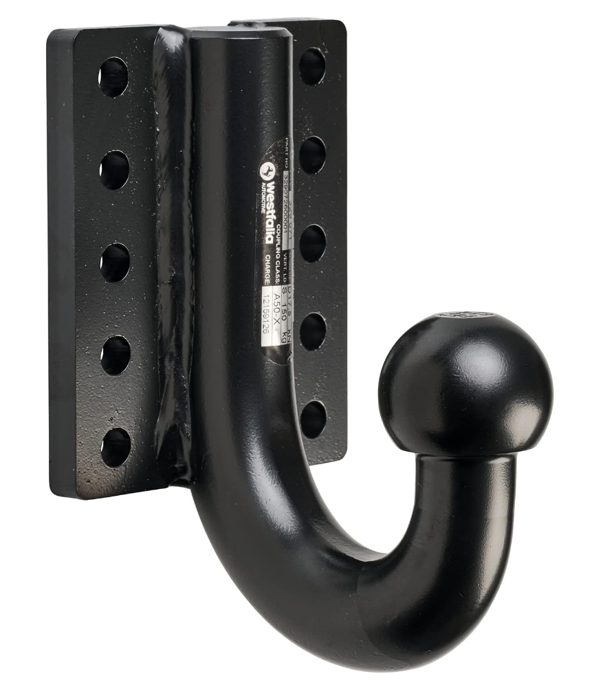 Kupplungskugel mit Anschraubplatte, Lochbild 83 x 56 mm