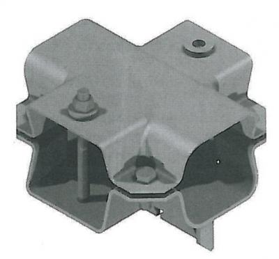 KNOTT Klemmschalensatz z. schrauben f. Zugrohr Ø70mm und Zugrohr 70 mm vierkant, Verbindung zur Achse 80 mm vierkant VerglNr: 403608001