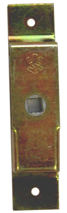 Zungenschloss verzinkt, Länge: 115 mm, B: 22 mm, Lochabstand 95 mm, H: 12 mm, Vierkant 8 mm