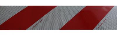 Warnmarkierung, 141 mm x 45,7m linksweisend, rot/weiss 