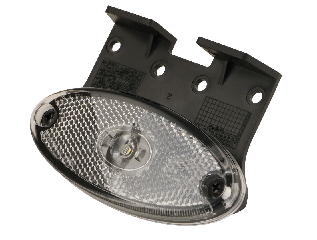 Aspöck Flatpoint II Positionsleuchte weiss LED, mit Winkelhalter (Z), 0.5m DC-Kabel VerglNr: 31-6969-007