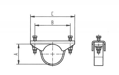 ALKO Auflagebock für Deichselrohr rd Ø 88 mm 