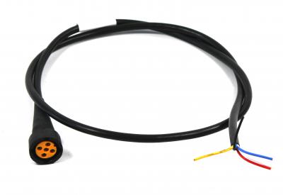 Aspöck Reparaturleitung mit 5 pol Bajonettstecker, 1 mtr. links/gelb ohne Abzweig