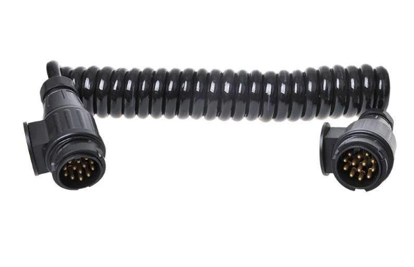 Spiralkabel 12 V, 13-pol. Stecker 3,5 m,  13 Adern 